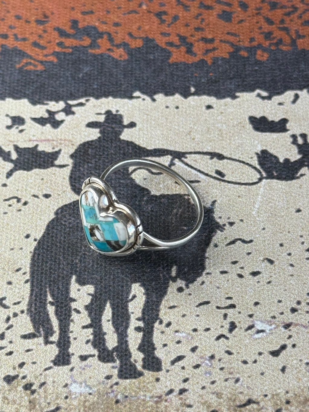 Turquoise heart ring