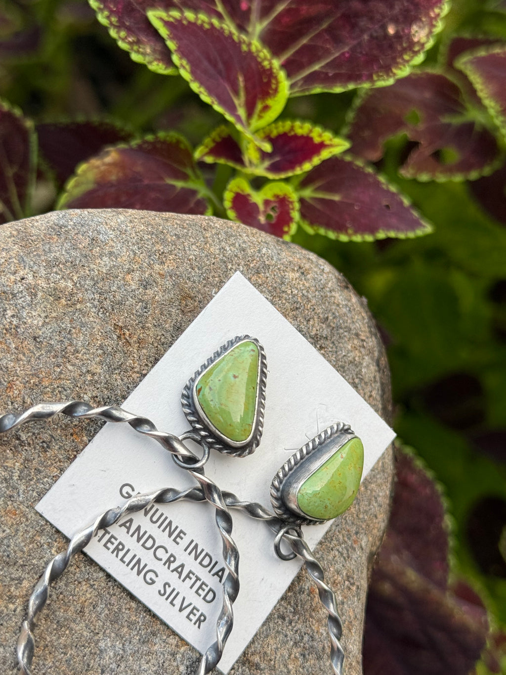Elouise Kee turquoise hoop earrings