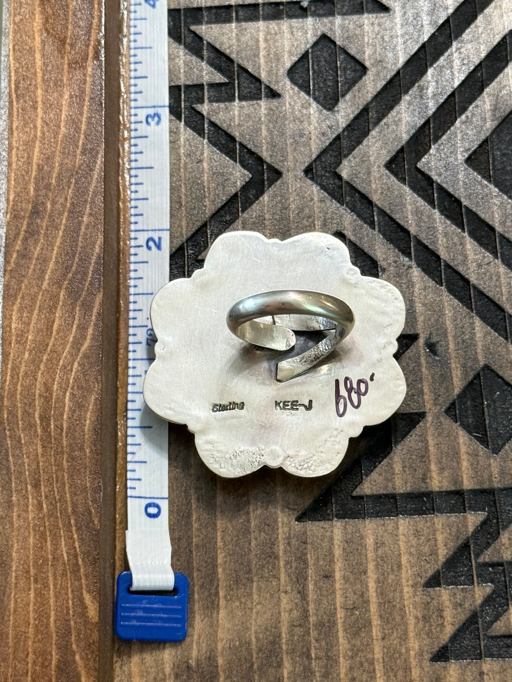 Kee J turquoise cluster ring