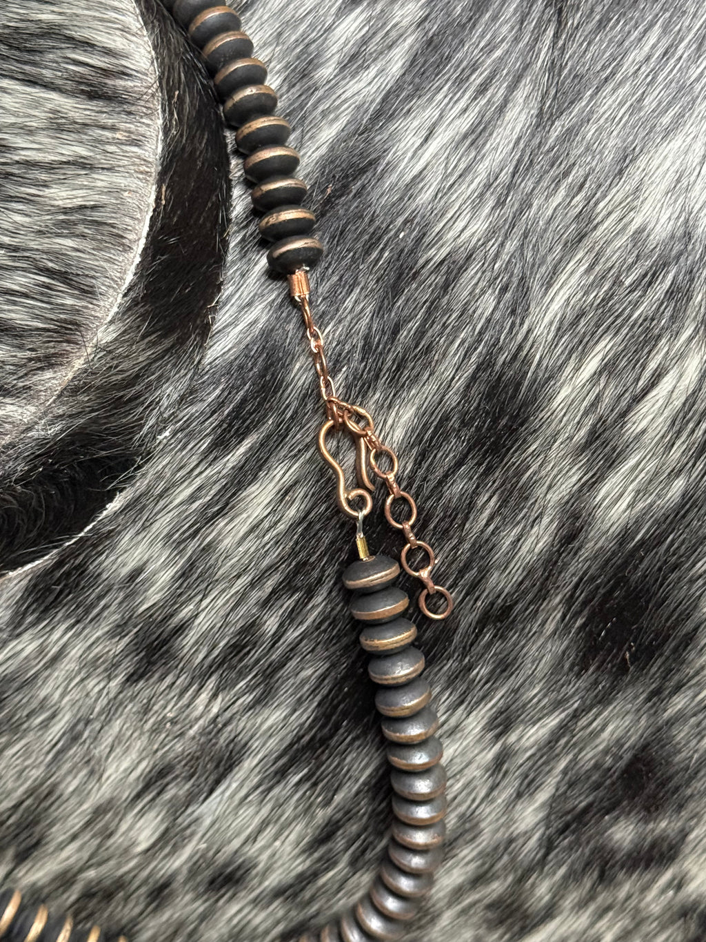 Copper bead necklace