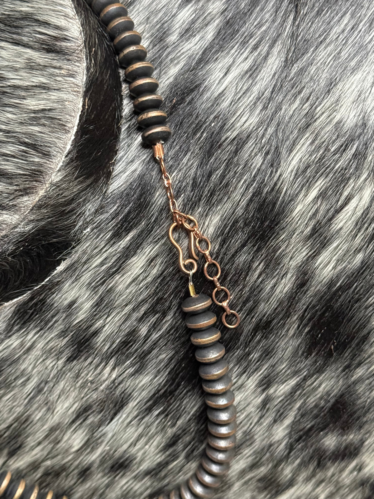 Copper bead necklace