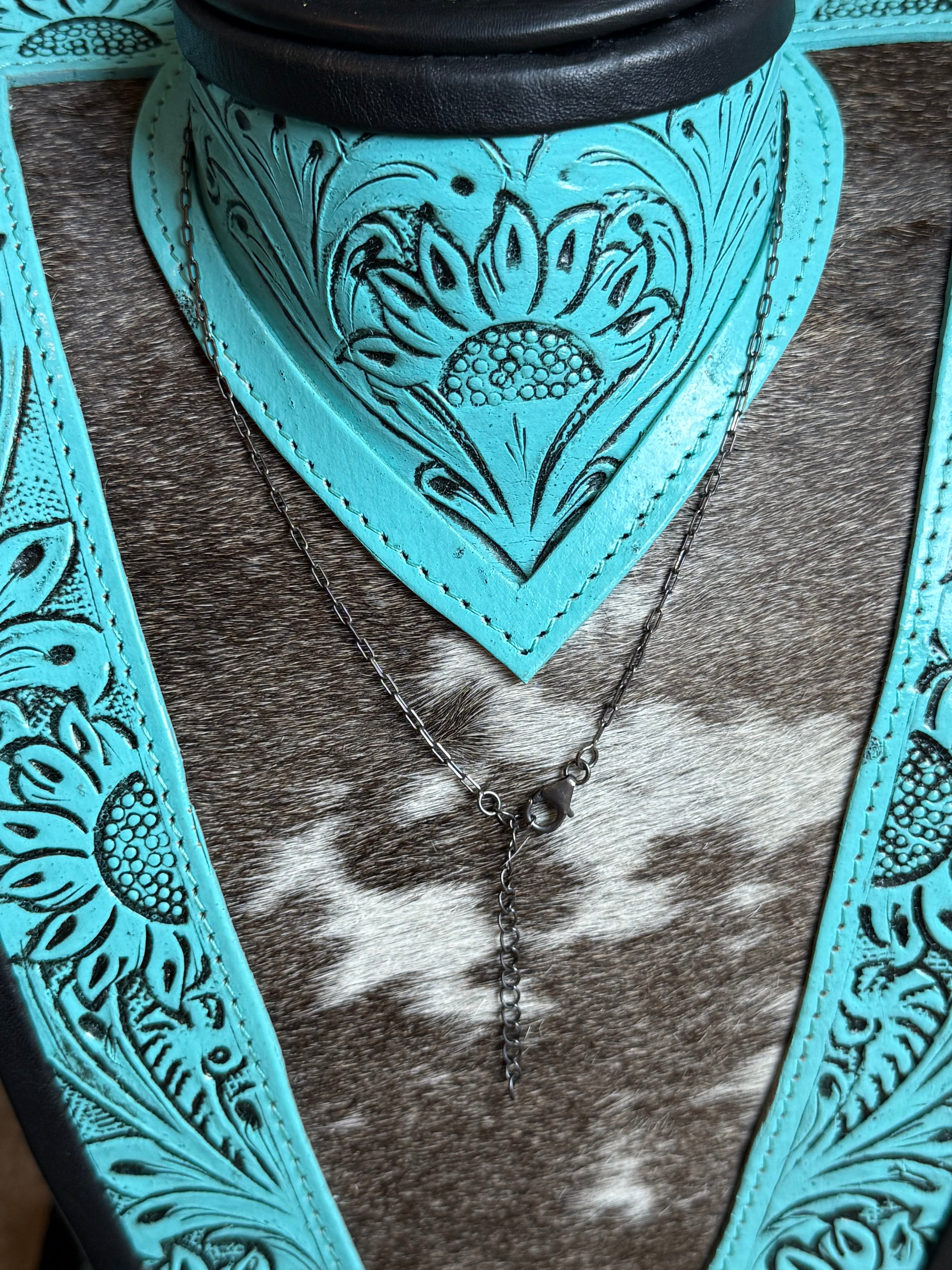 Stamped barrel necklace