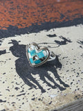 Turquoise heart ring