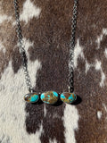 Mine 8 turquoise bar necklace Native made