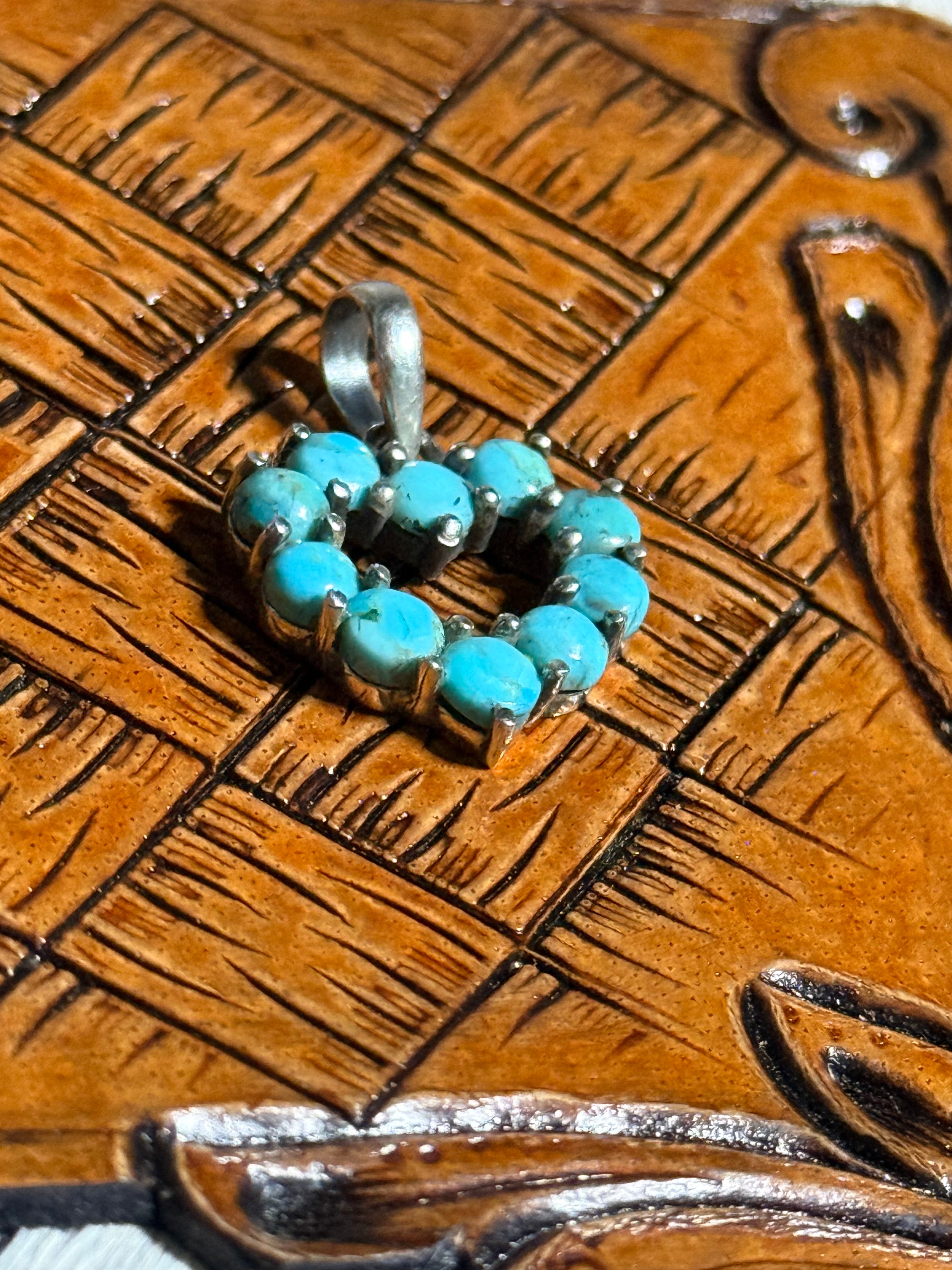 Turquoise heart pendant