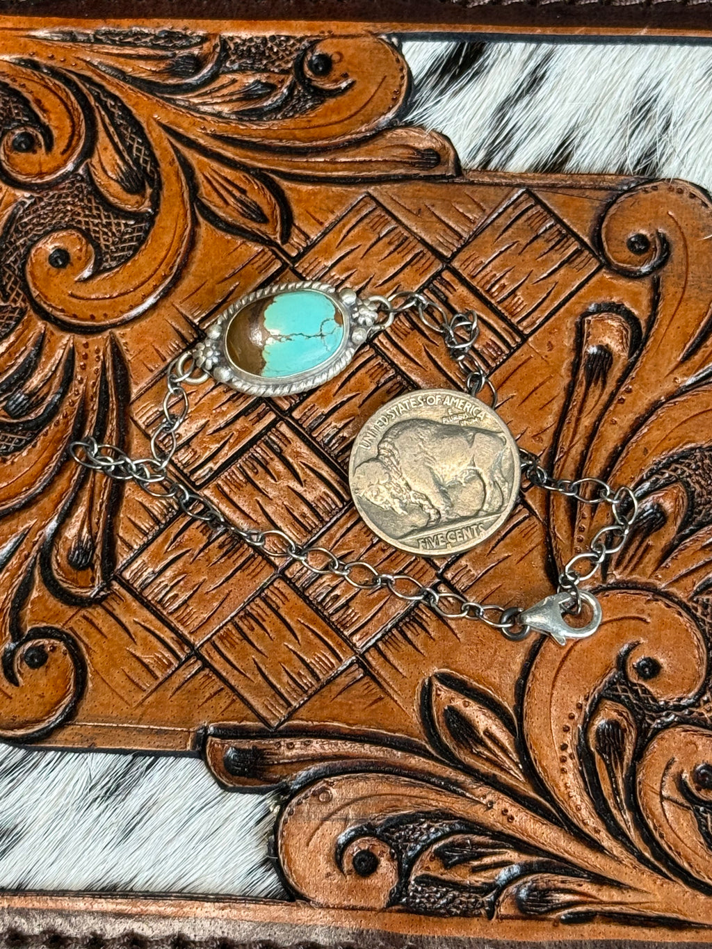 Number 8 turquoise bracelet
