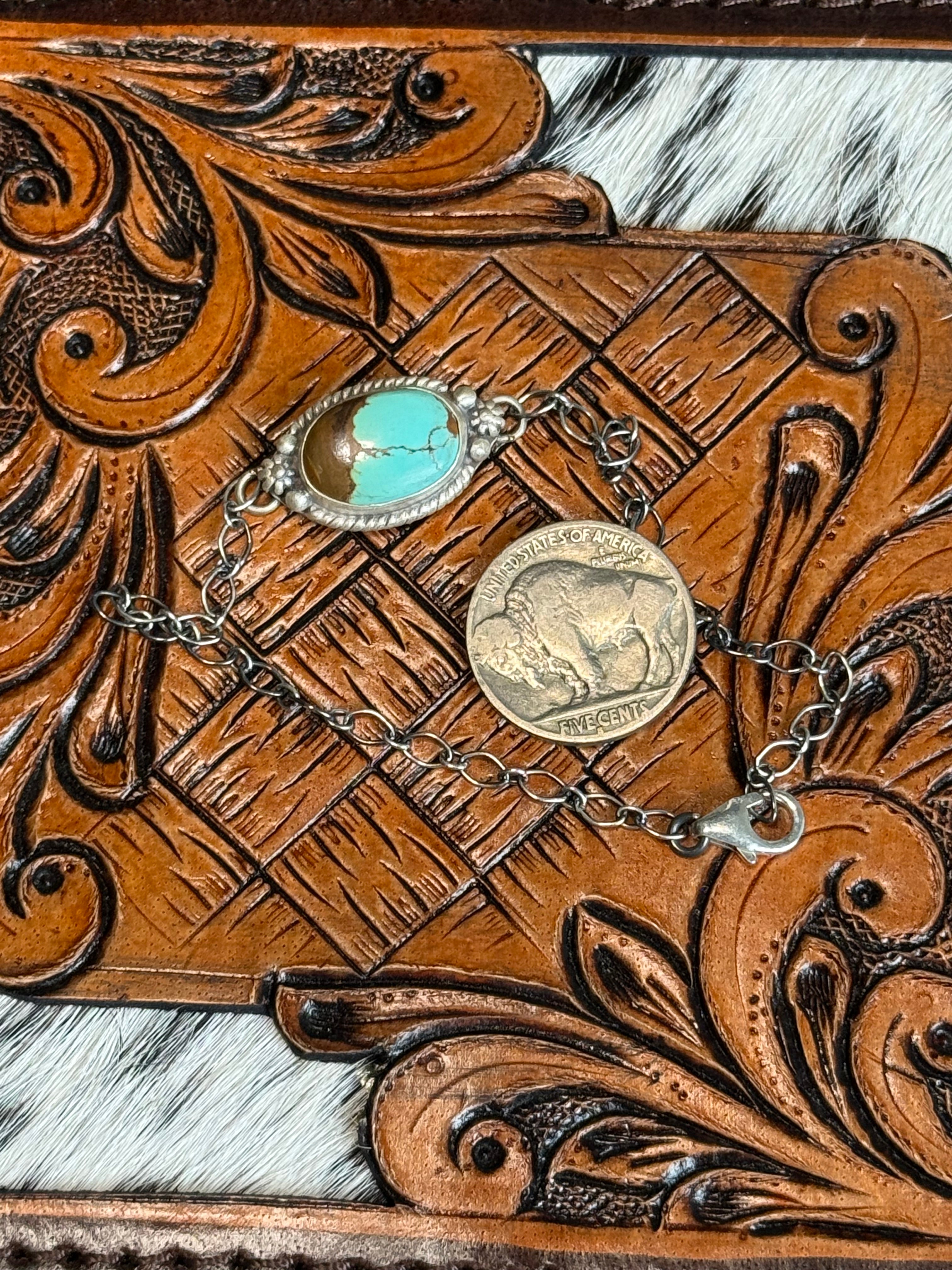 Number 8 turquoise bracelet