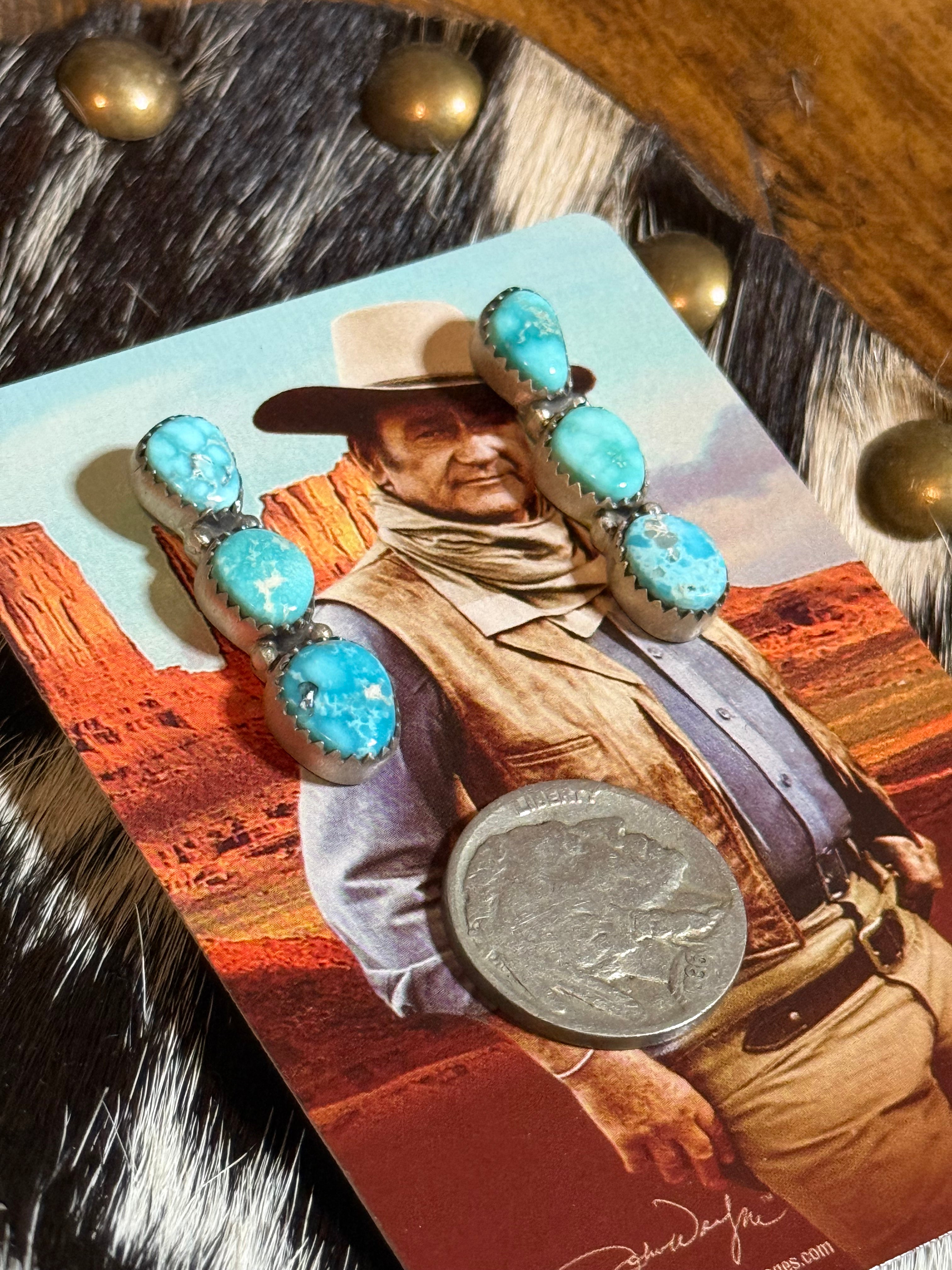 White water turquoise earrings