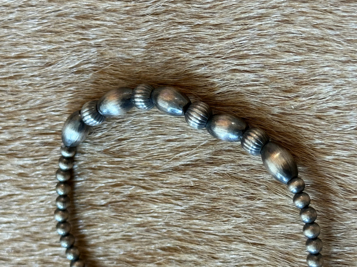 Sterling silver pearl stretch bracelet