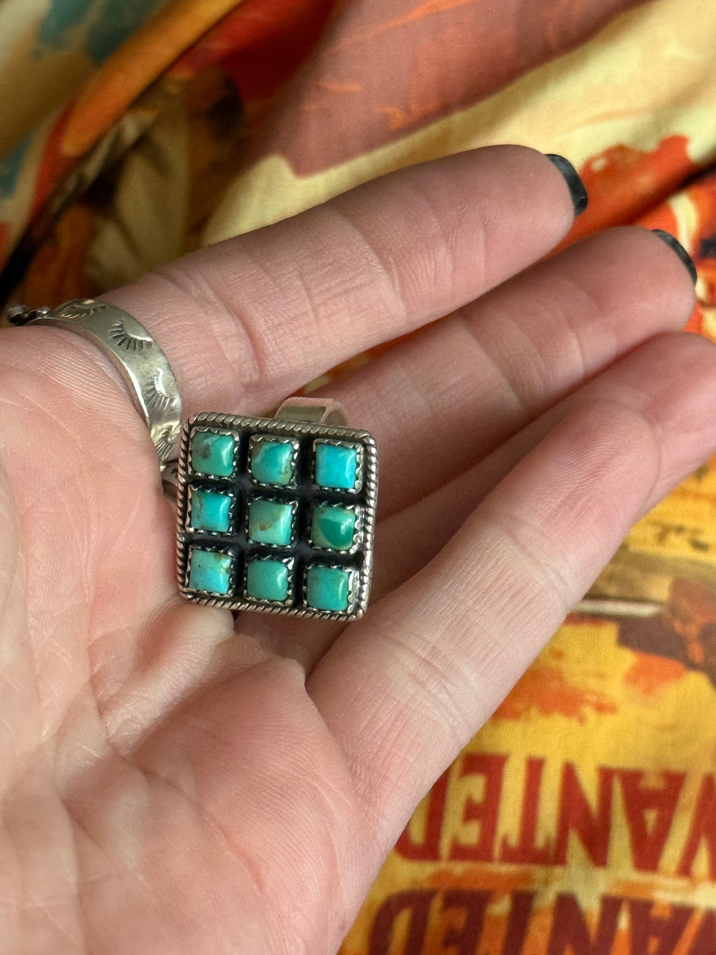 Turquoise square ring