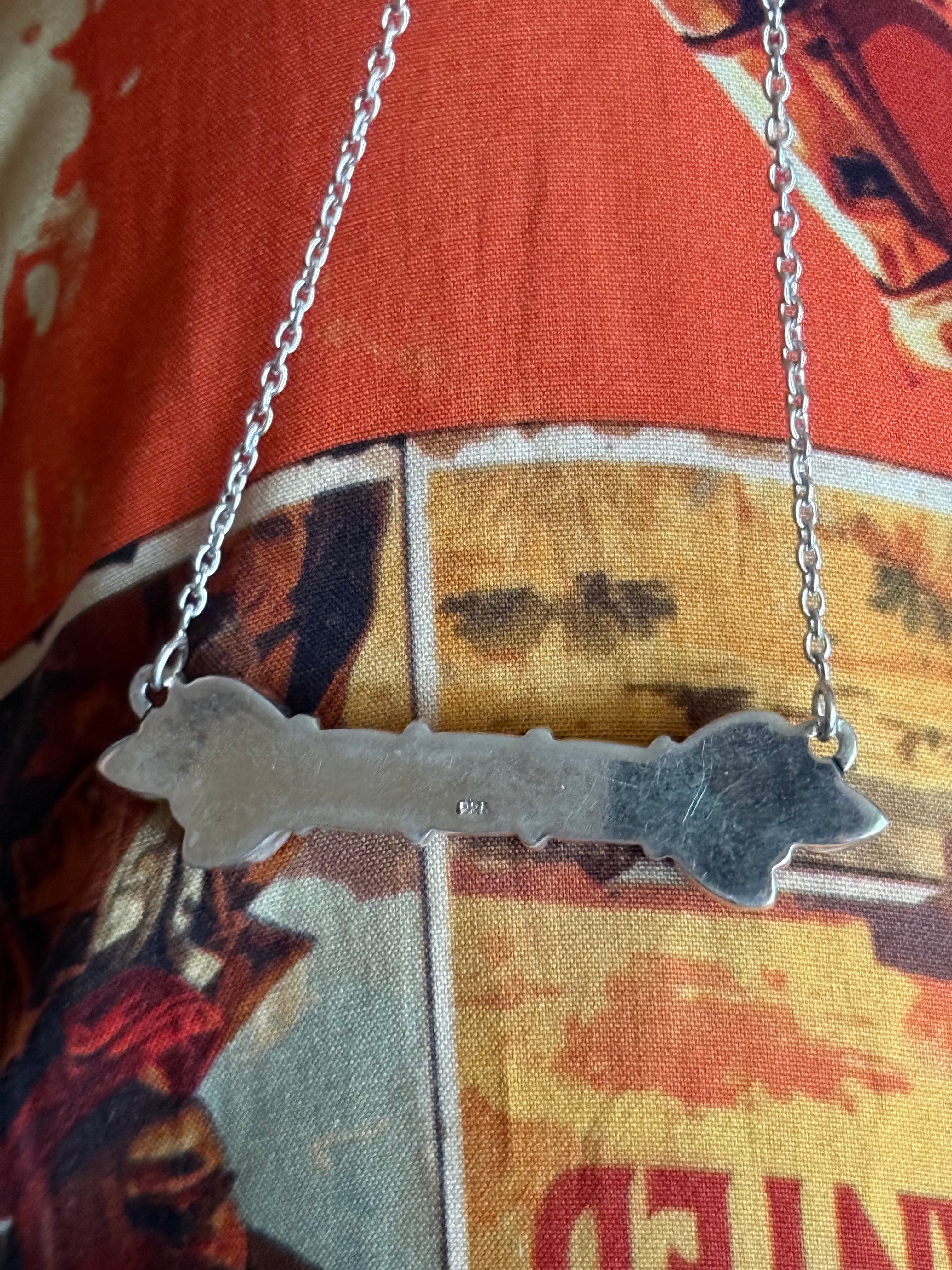 Yellow dahlia bar necklace