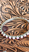 Native pink conch bangle