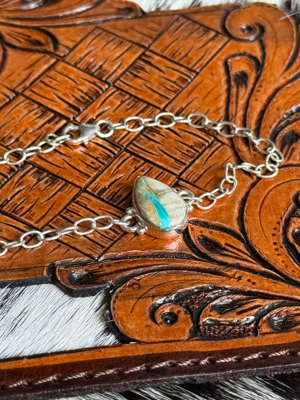 Royston ribbon turquoise bracelet