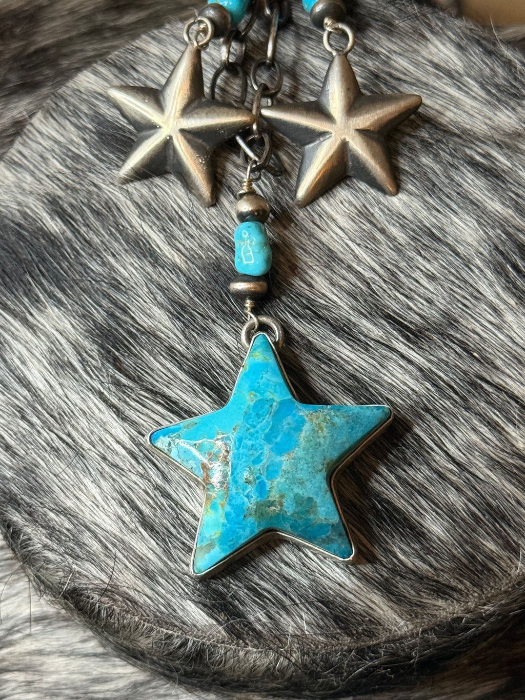 Native Emer Thompson turquoise star necklace & earrings
