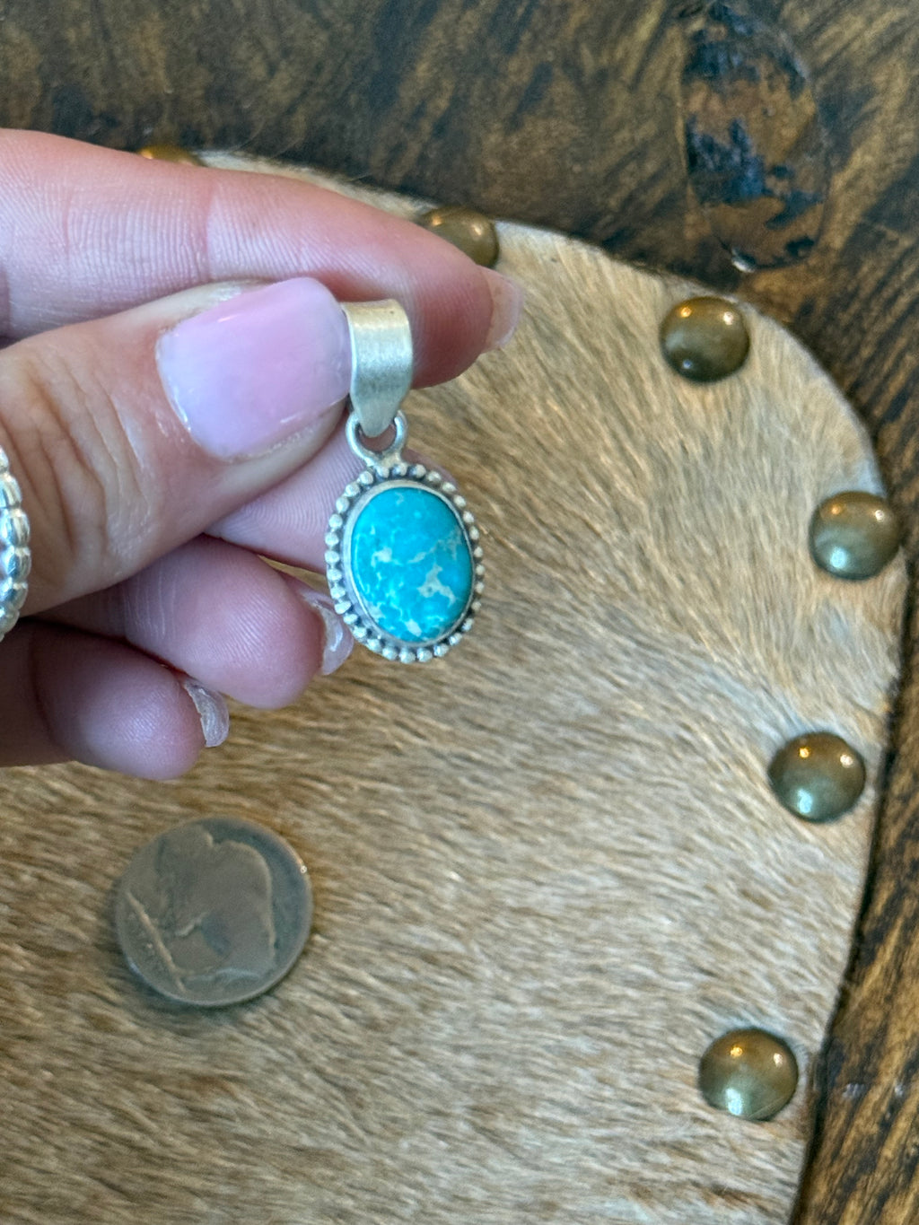 White water turquoise pendant