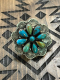 Kee J turquoise cluster ring