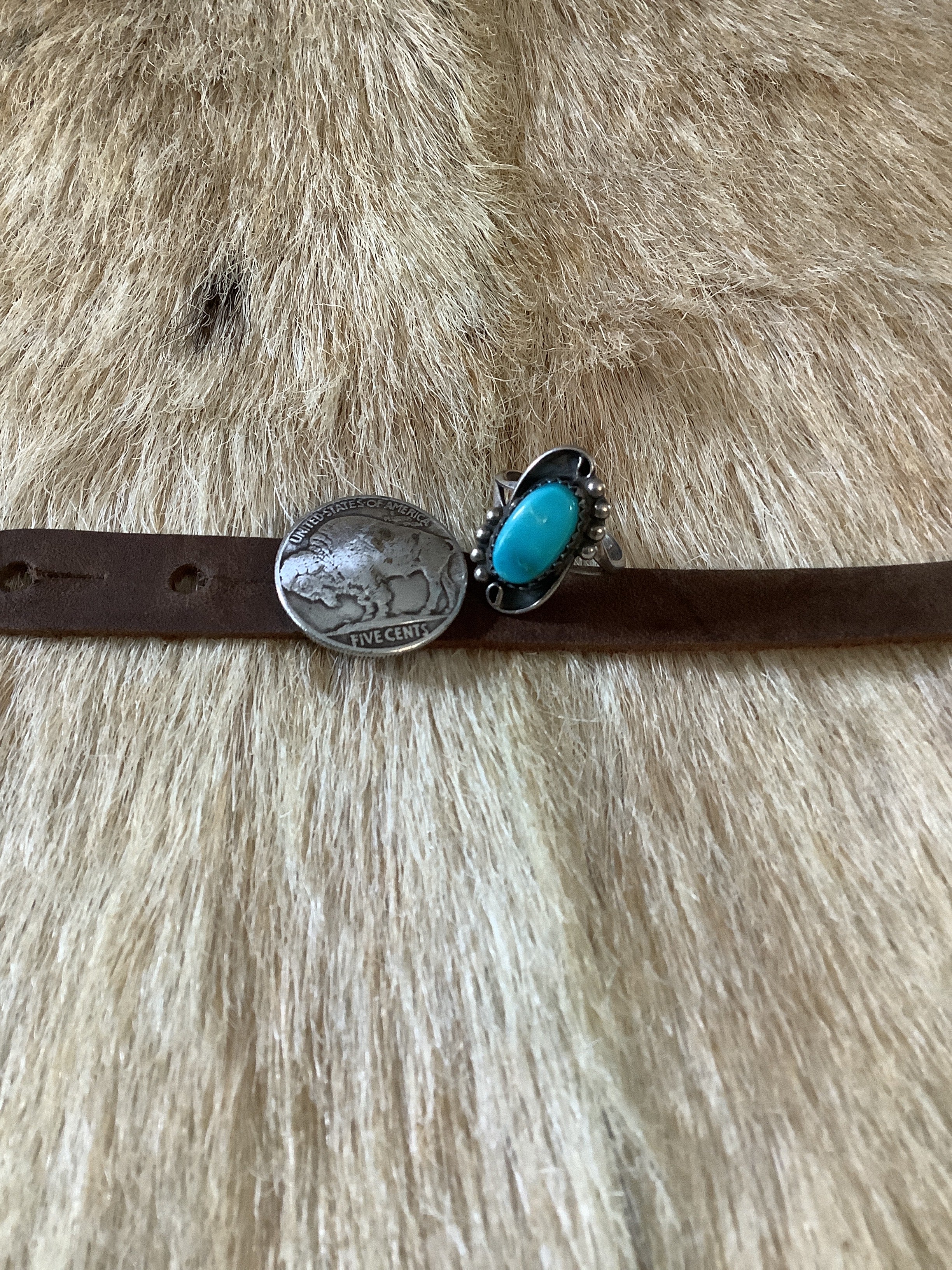 Vintage native turquoise ring