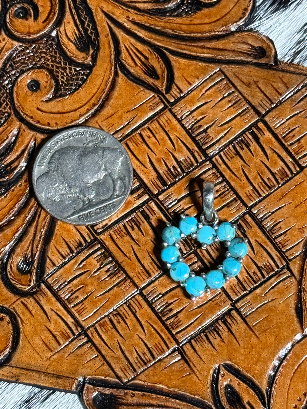 Turquoise heart pendant