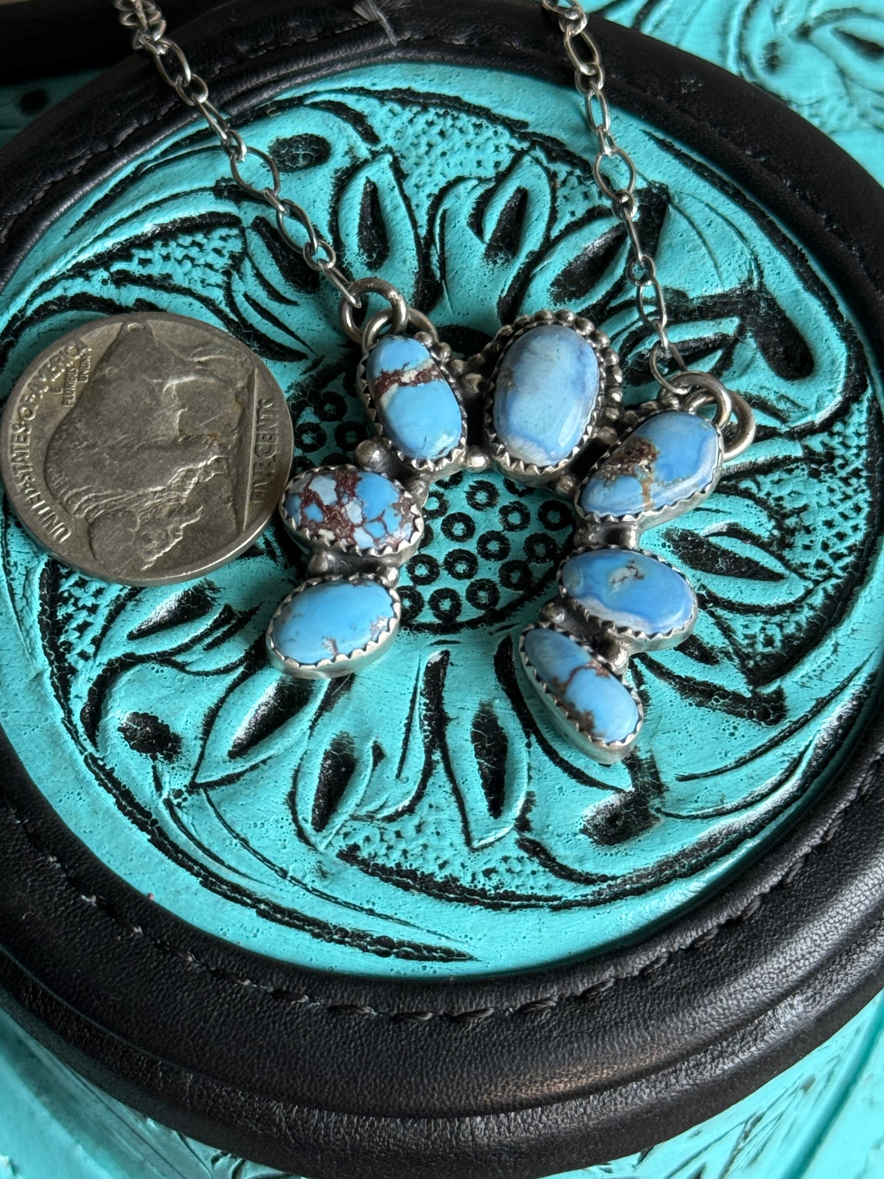 Golden hills turquoise naja necklace