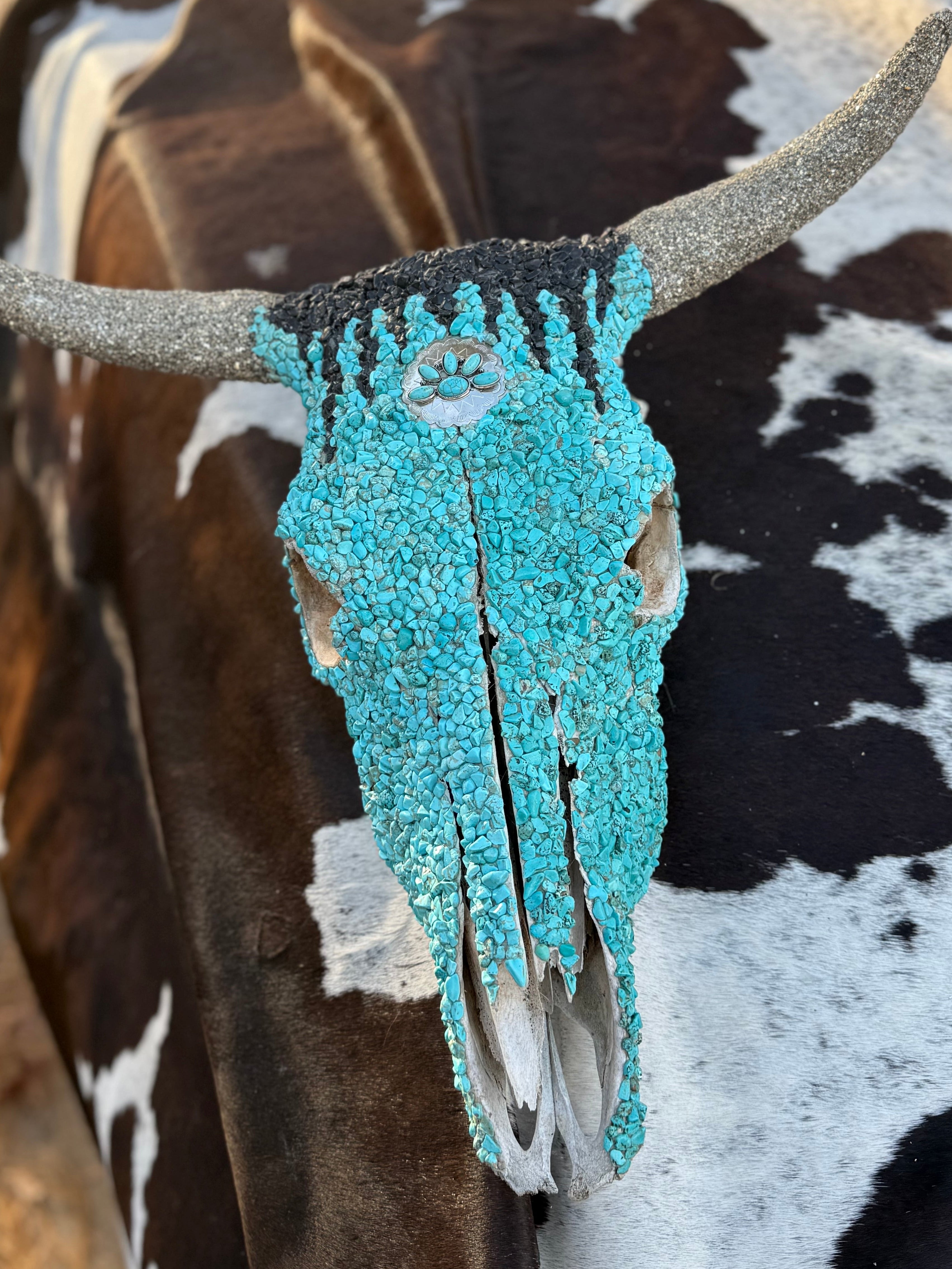 Turquoise custom Bull head