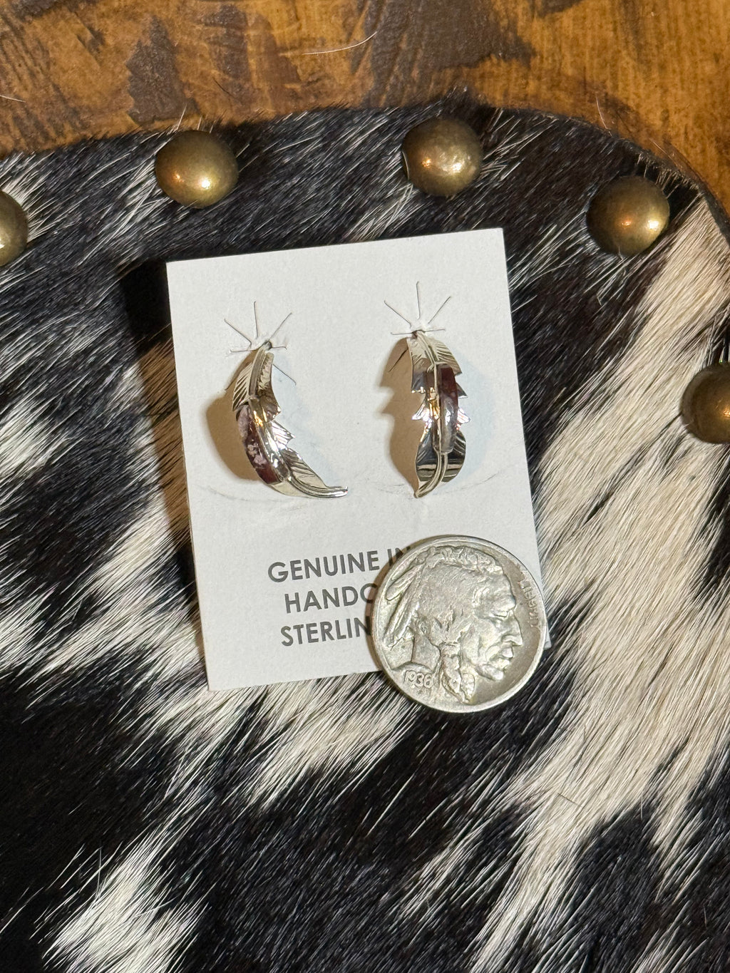 Native American Wild horse feather hoops