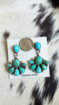 Native made turquoise statement earrings