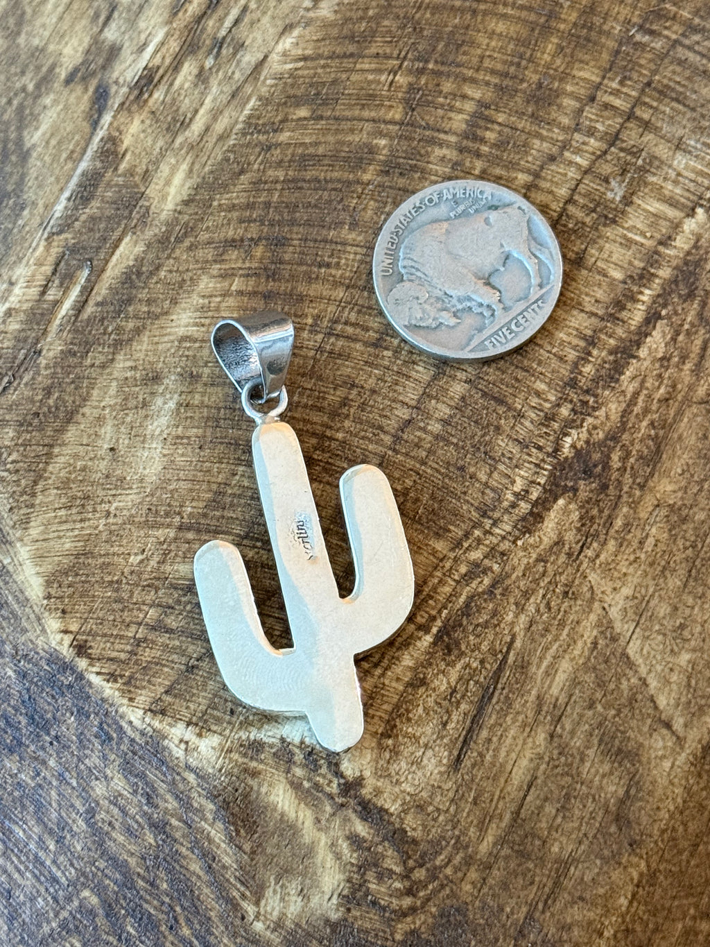 Cactus moon pendant