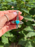 Turquoise Zia pendant