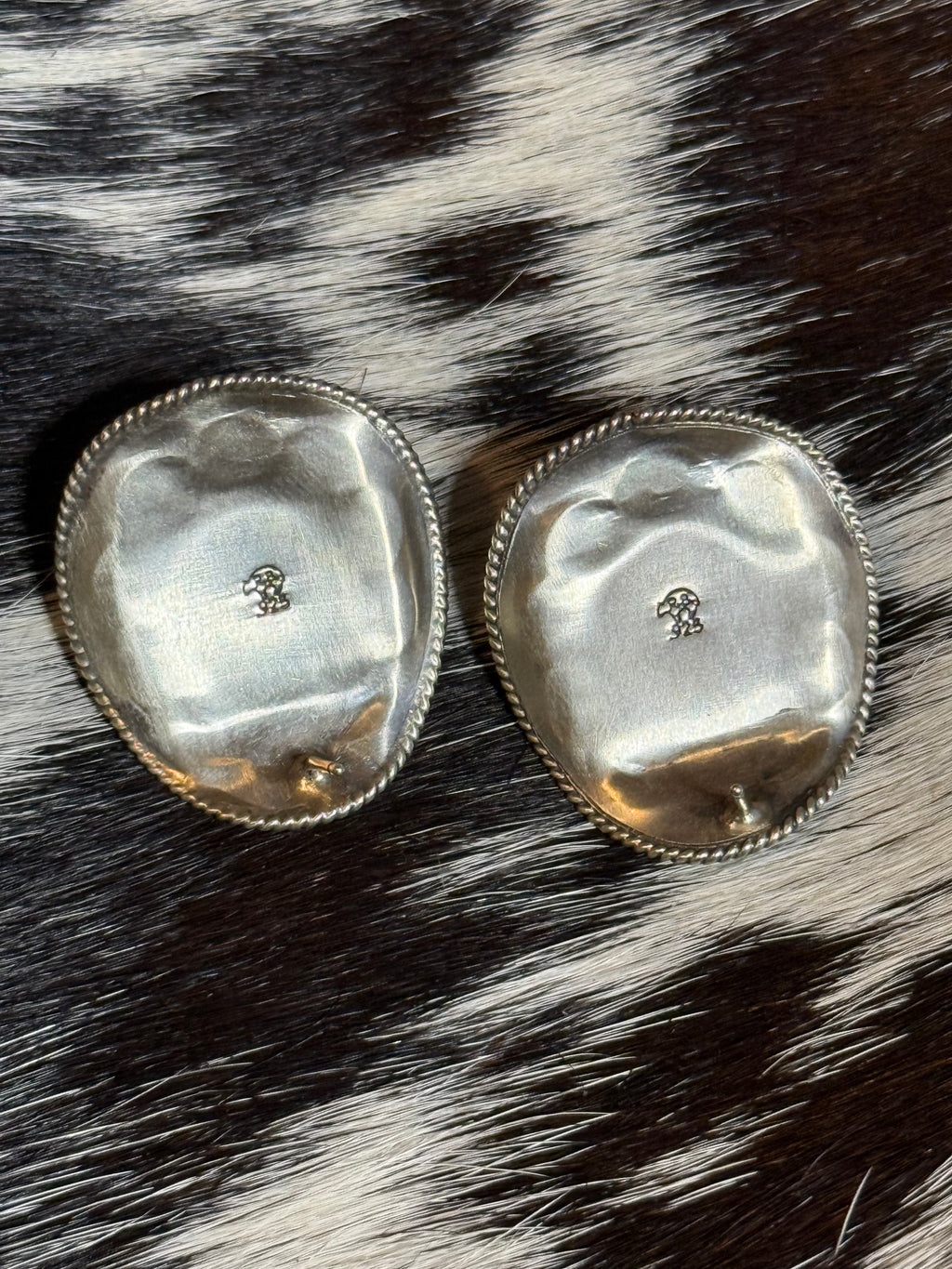 Bobby Platero turquoise cowboy hat stud earrings