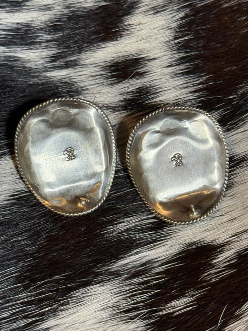 Bobby Platero turquoise cowboy hat stud earrings