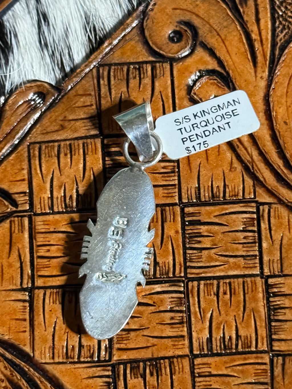 Navajo turquoise inlay pendant