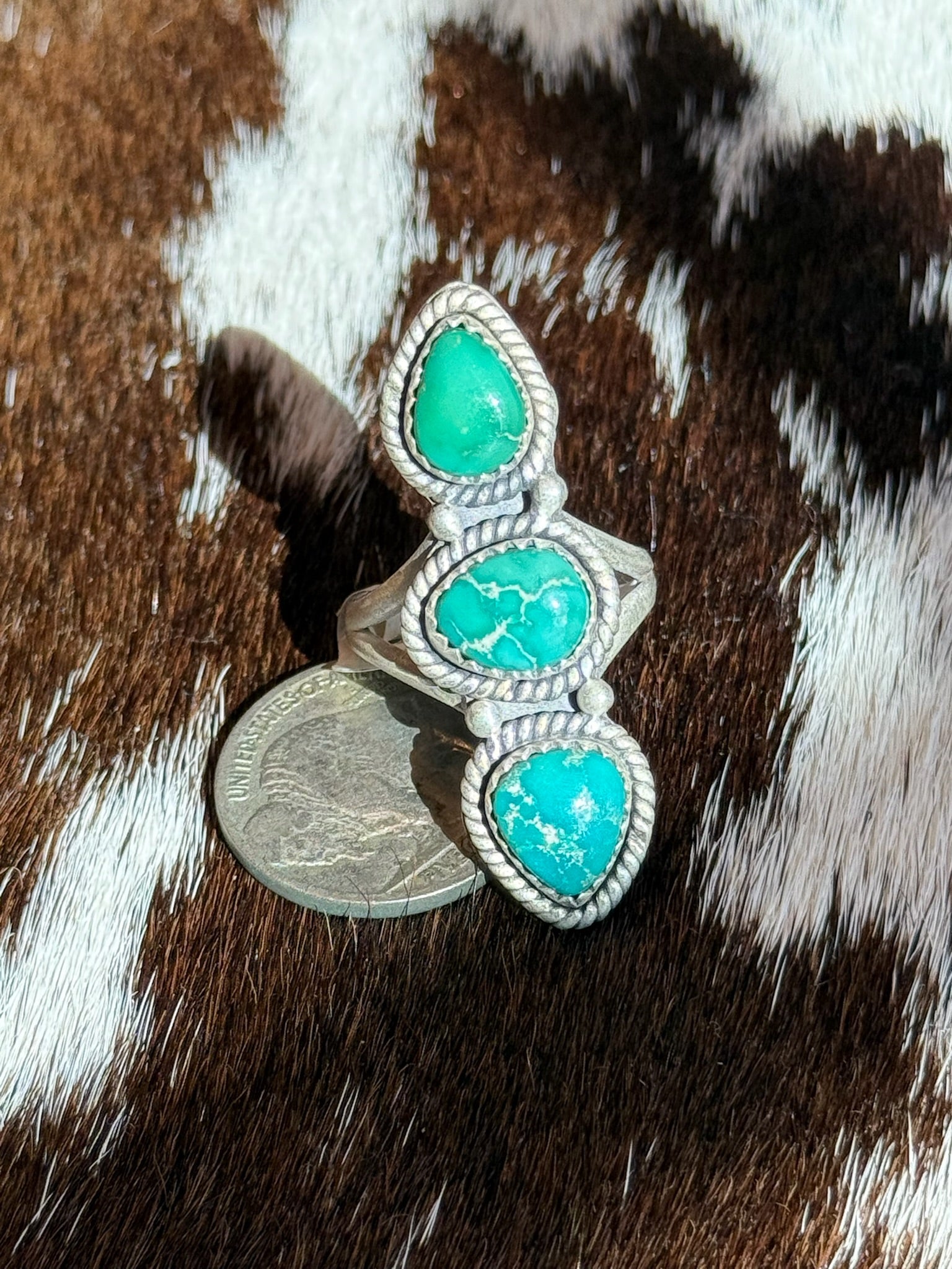 Emerald valley turquoise ring