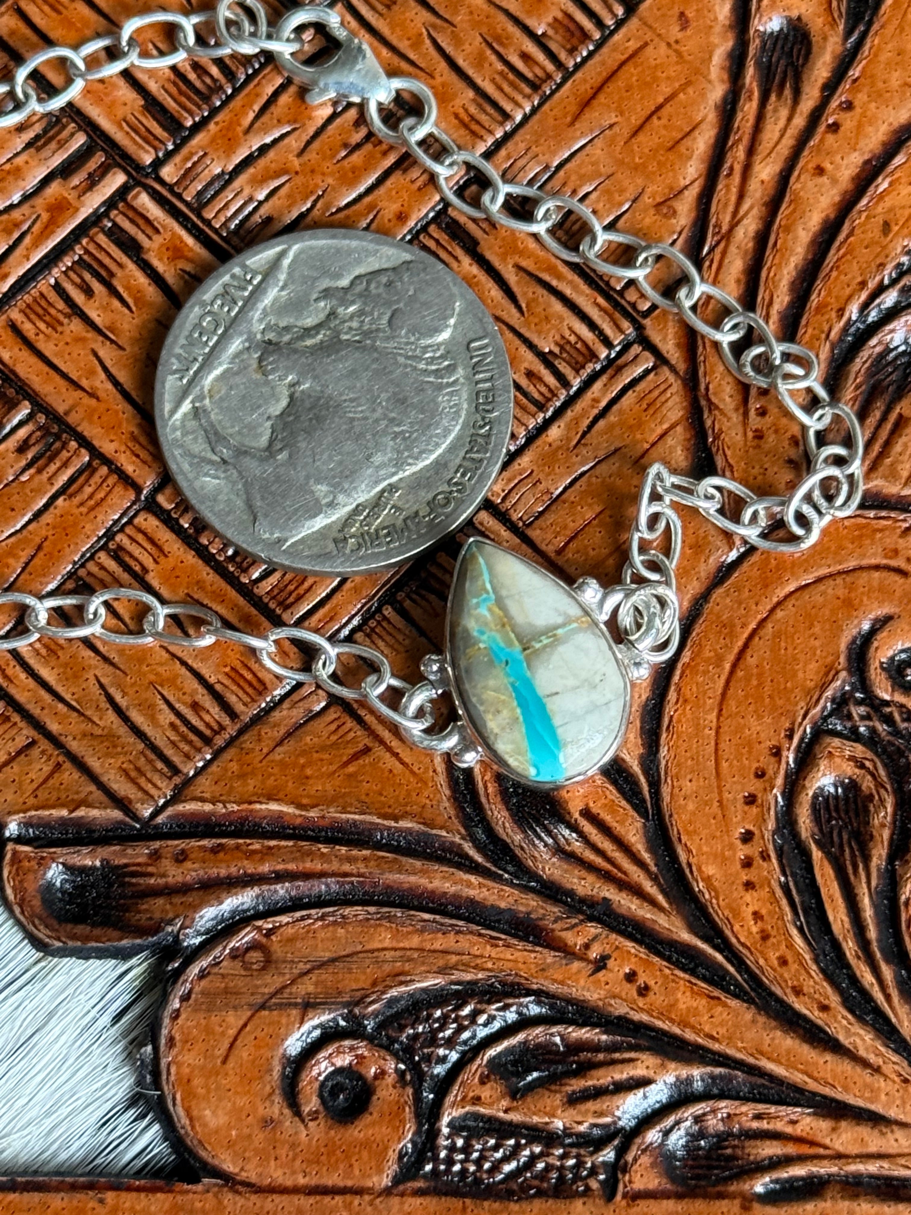 Royston ribbon turquoise bracelet
