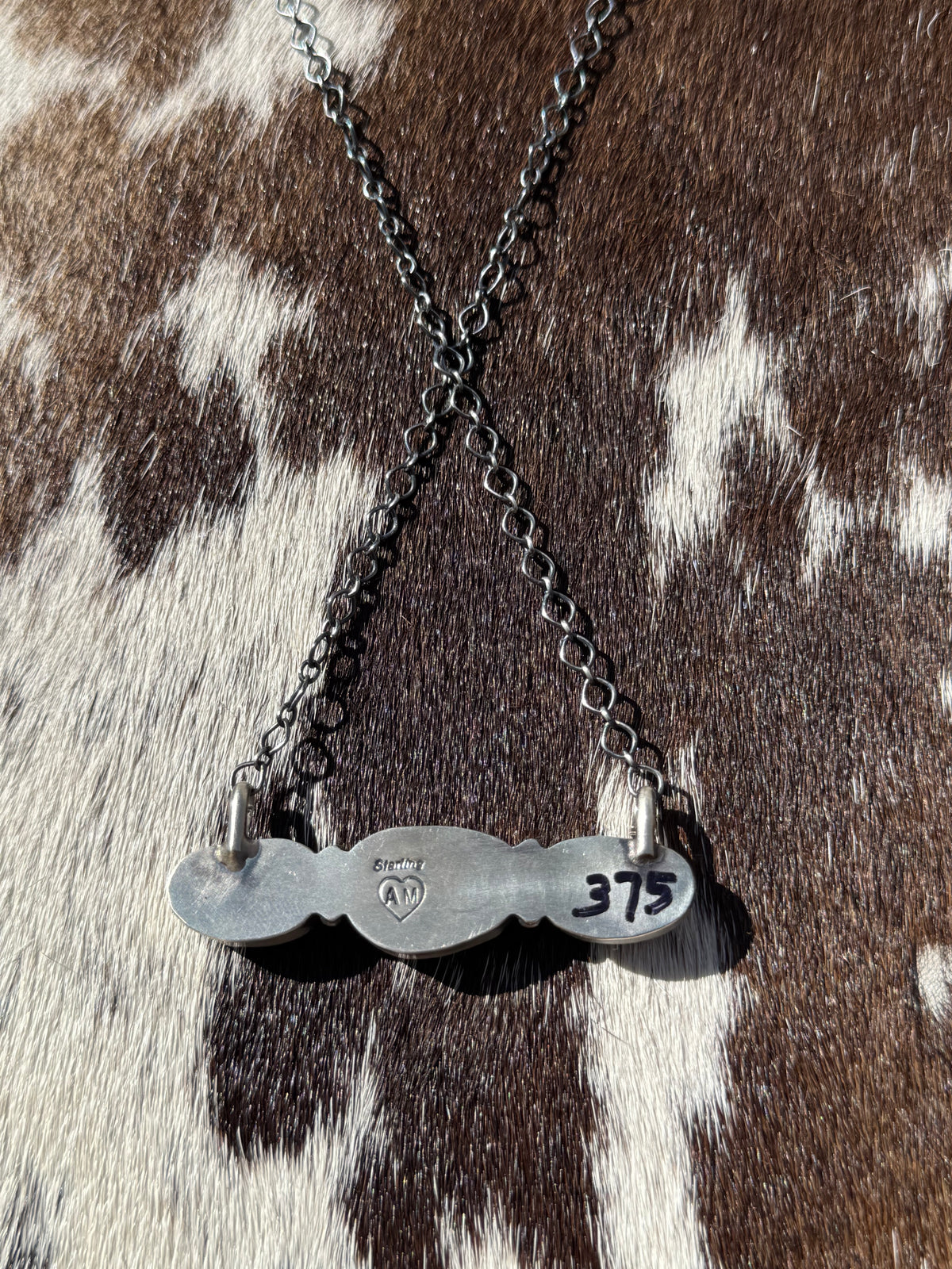 Mine 8 turquoise bar necklace Native made