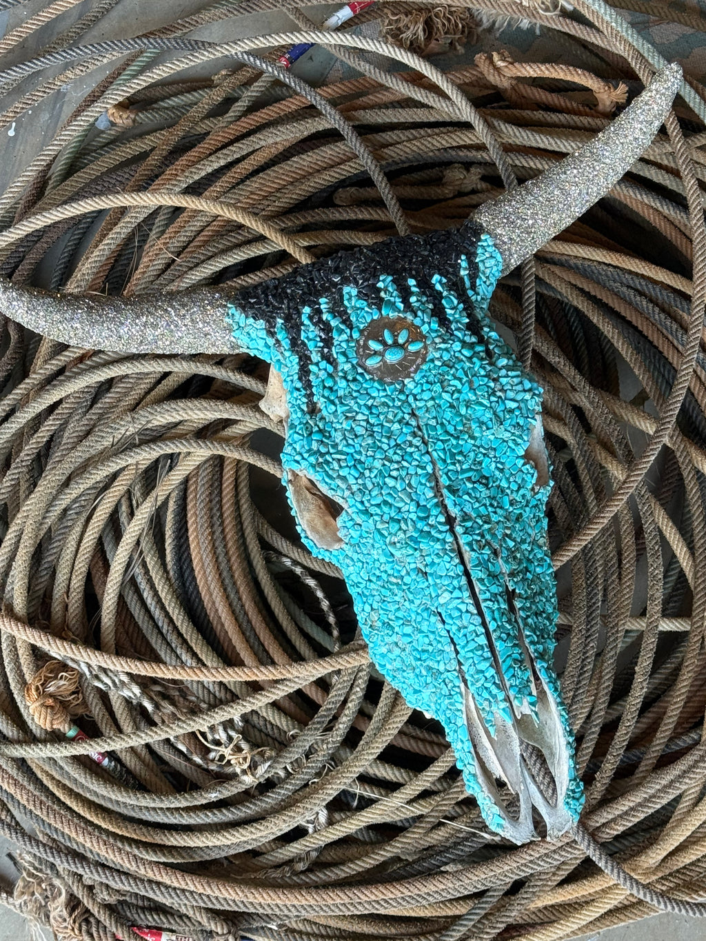 Turquoise custom Bull head