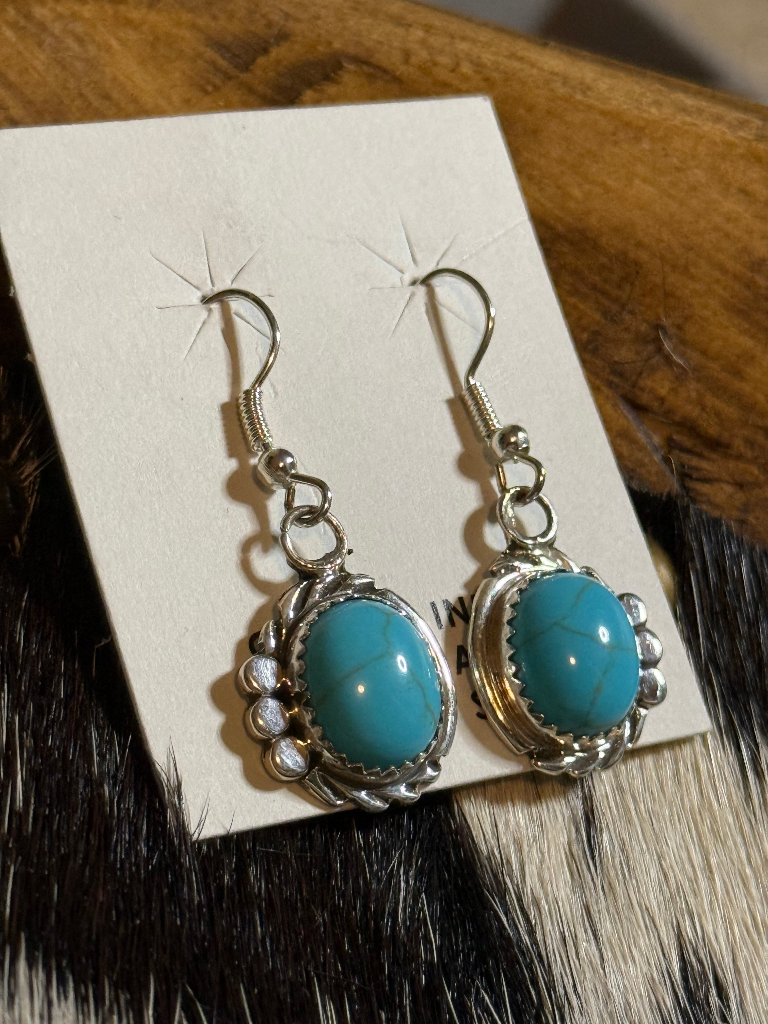 Turquoise dangle earrings