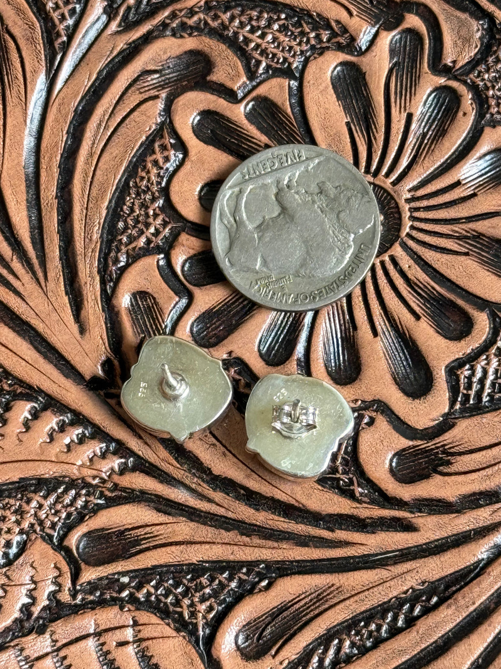 Turquoise stud earrings