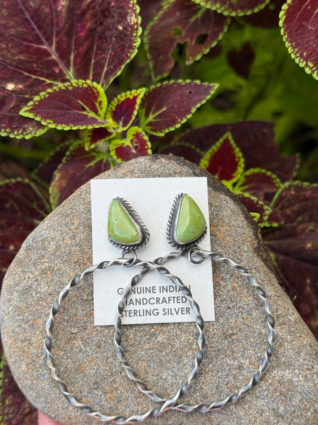 Elouise Kee turquoise hoop earrings
