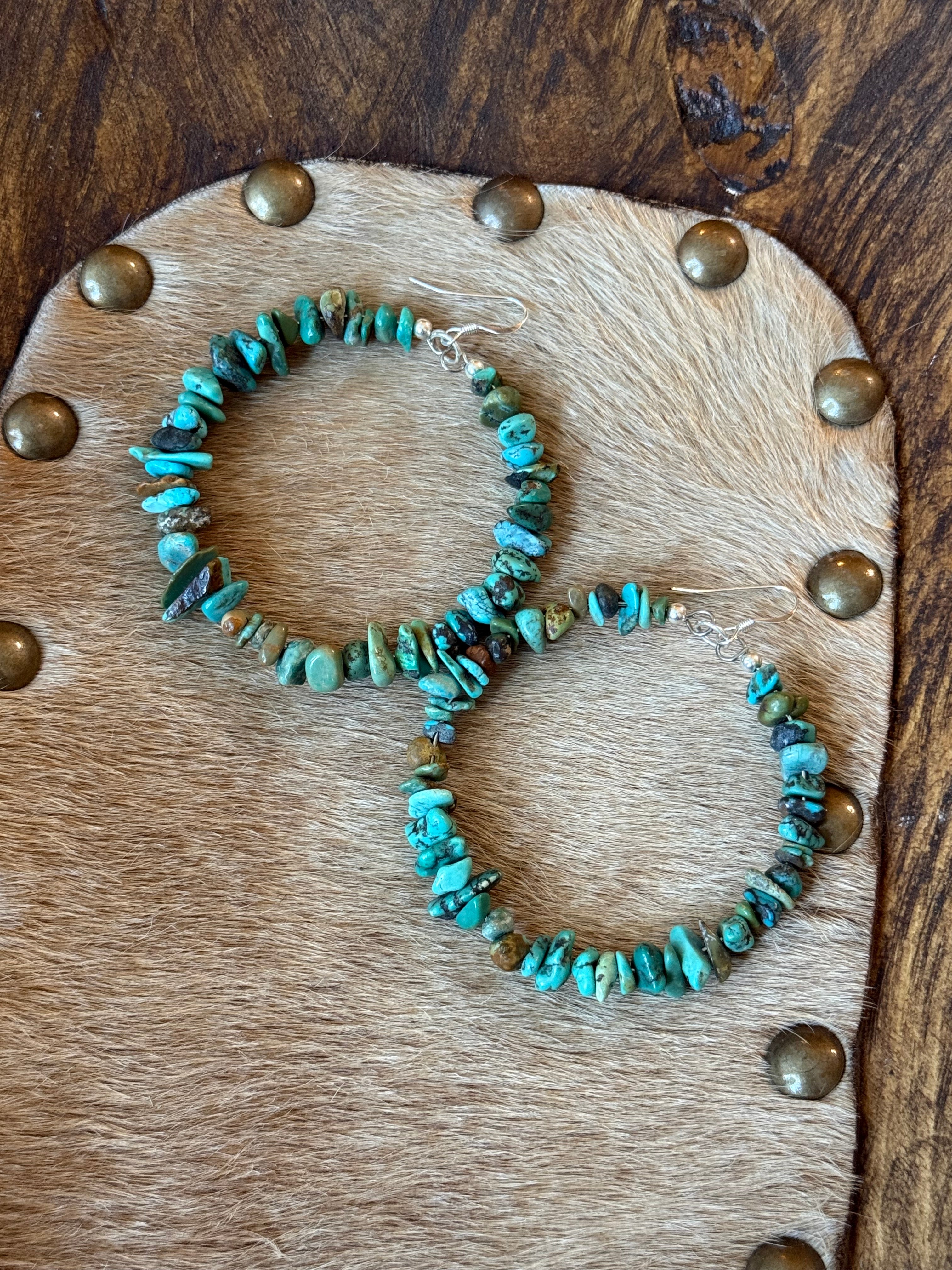 Native strung hoop earrings