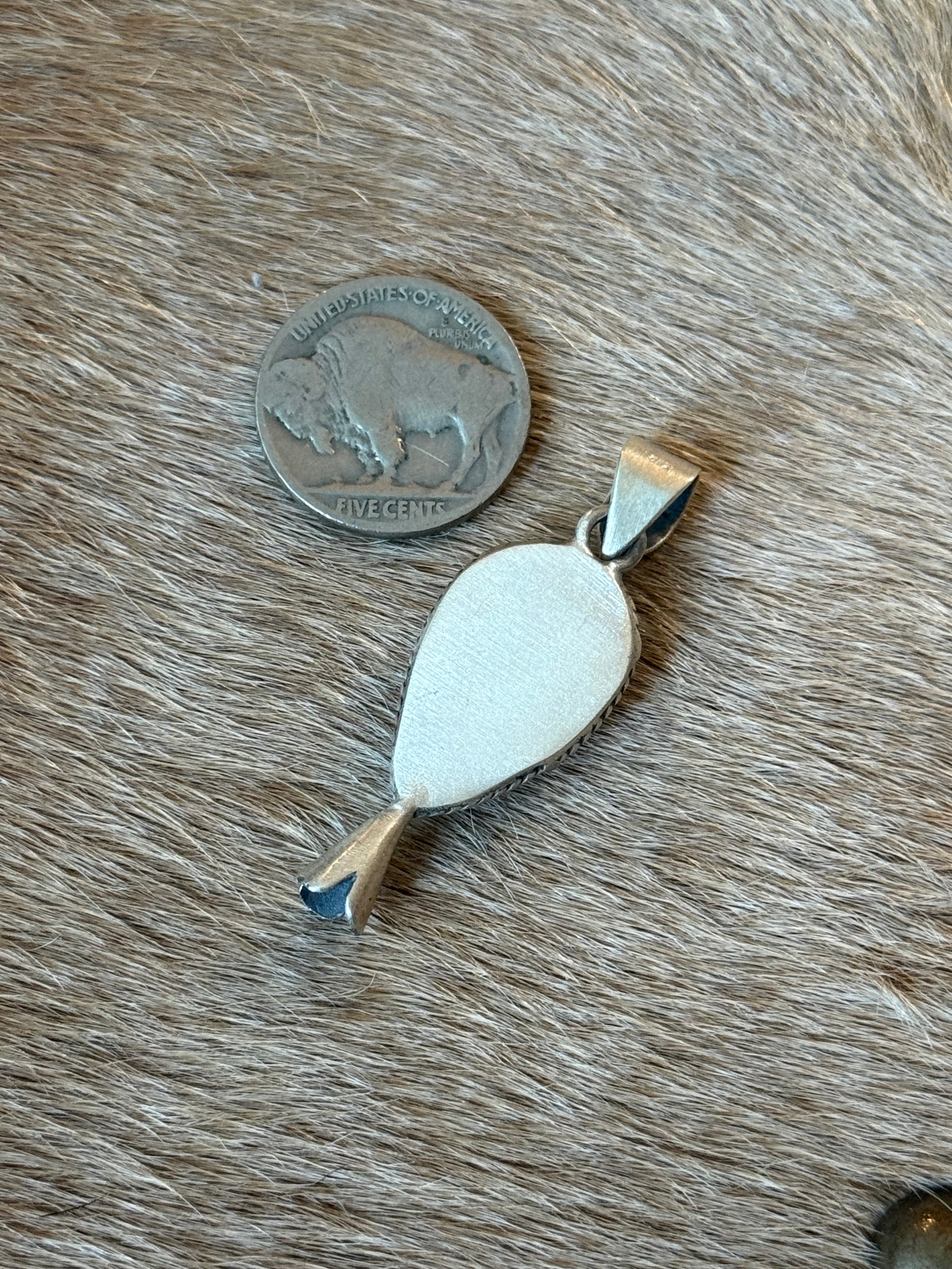 Turquoise blossom pendant