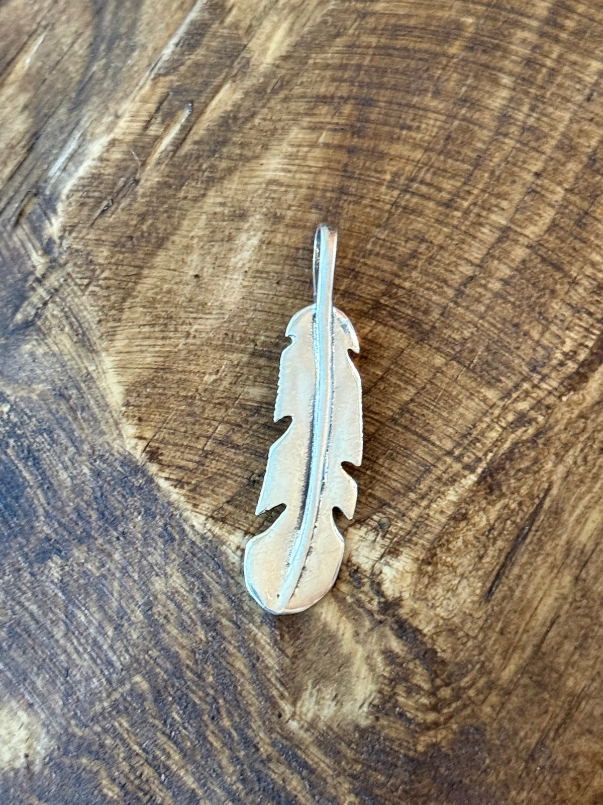 Turquoise feather pendant