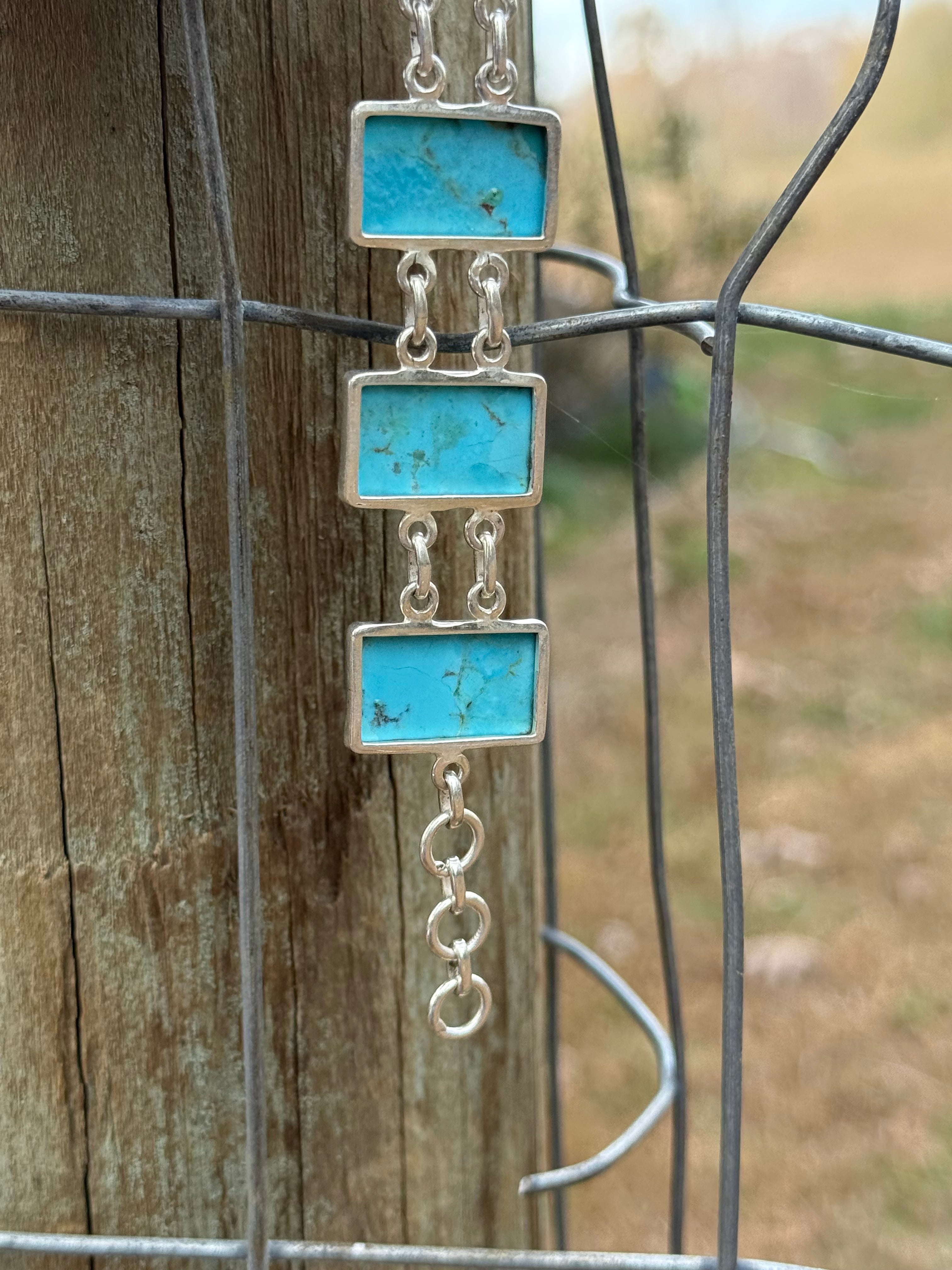 Turquoise and sterling silver bracelet