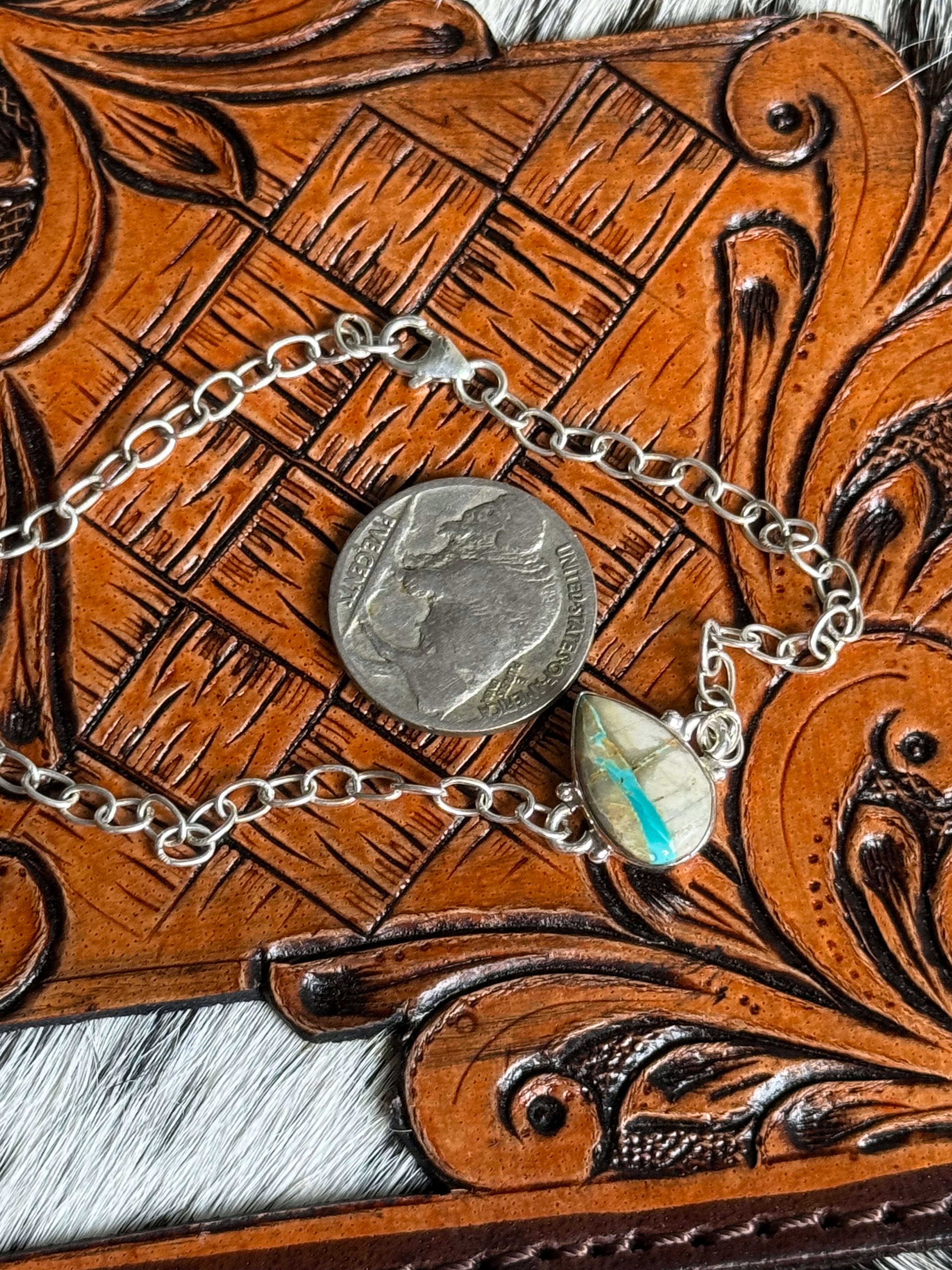 Royston ribbon turquoise bracelet