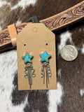 Turquoise star earrings
