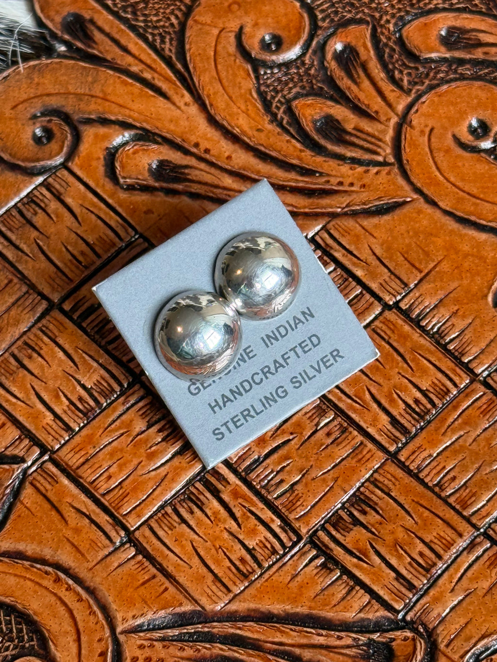 Native made sterling silver stud
