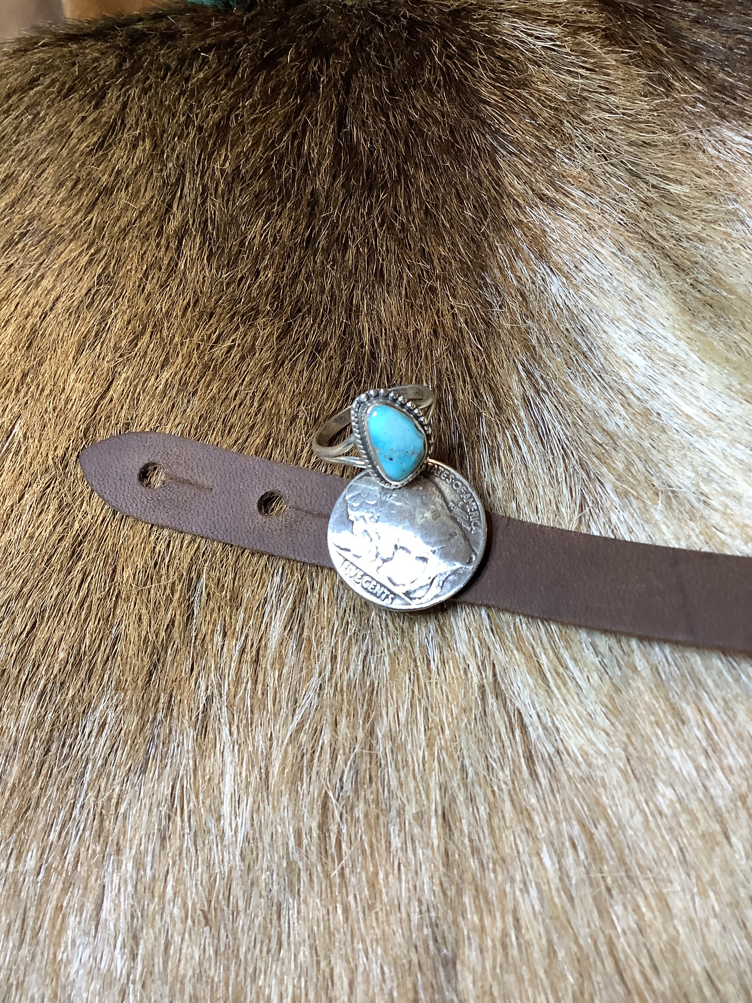 White water turquoise ring