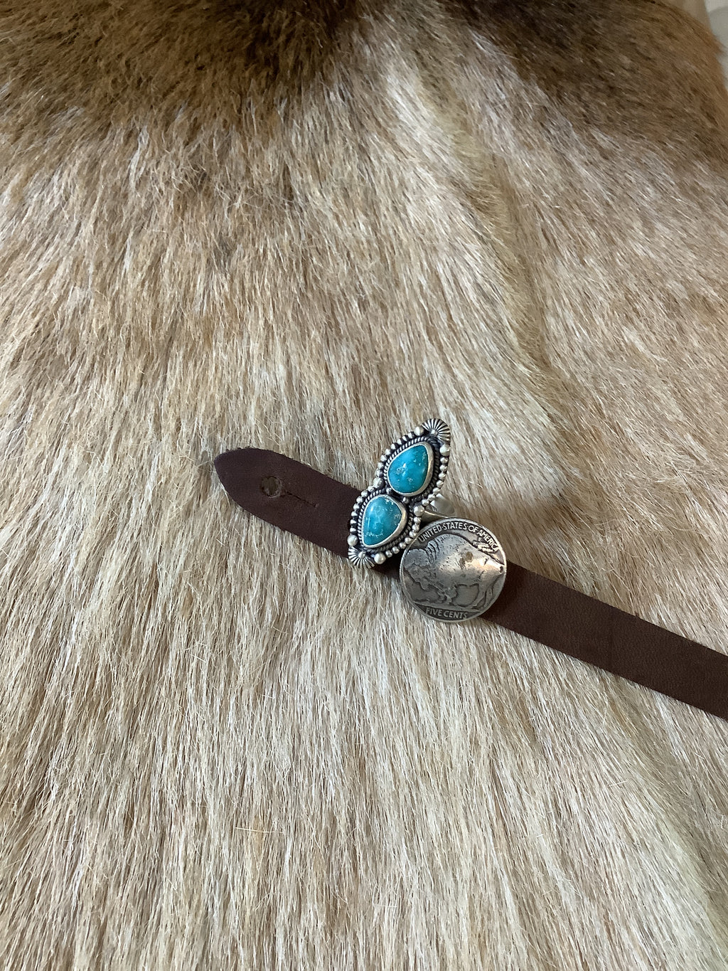 White water turquoise ring
