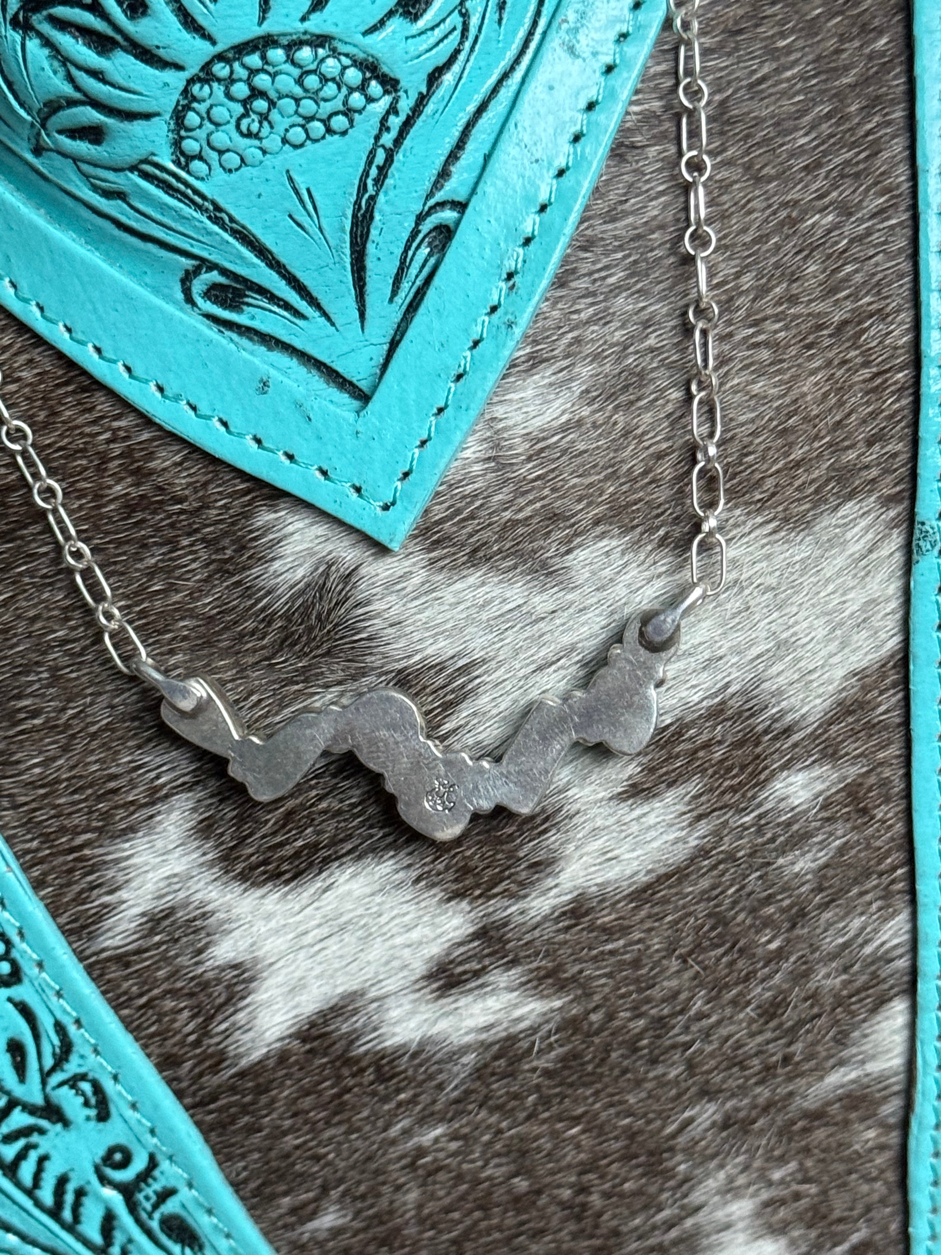 Native made 18” turquoise necklace