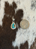 Number 8 turquoise pendant