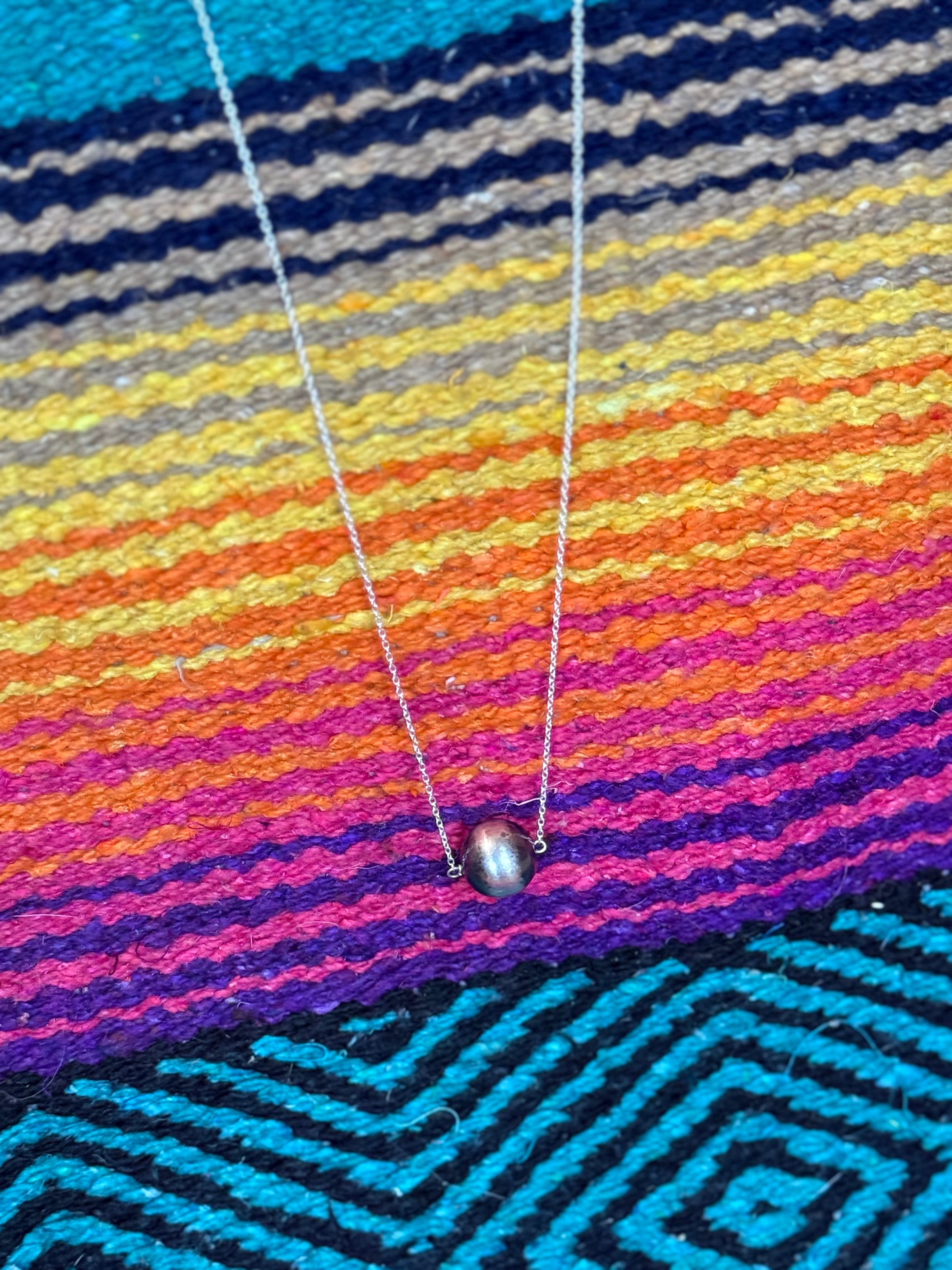 Sterling silver pearl necklace